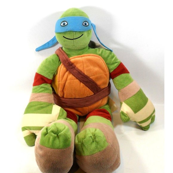 24" Leonardo Nickelodeon 2014 Teenage Mutant Ninja Turtle Plush Toy Jay Franco - Picture 1 of 4